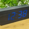 Qara Taxta Görünüşlü LED Masaüstü Saat 21 Sm - Grido hədiyyə mağazası