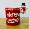 Qaradam Dekorlu Qırmızı Merry Christmas Fincanı - Grido hədiyyə mağazası
