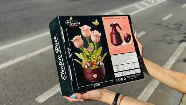 Qızılgül Konstruksiya Dəsti Açılıb Bağlanan– Flower Building Block Dekoru - Grido hədiyyə mağazası