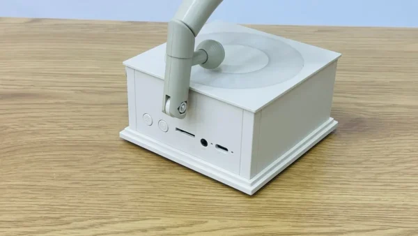 Retro Qramofon Dizaynlı Boz İşıqlı Bluetooth Dinamik - Grido hədiyyə mağazası