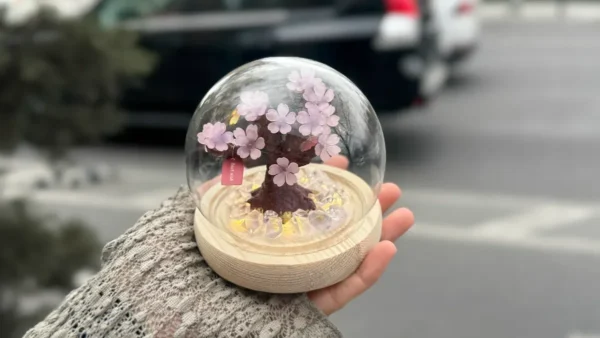 Sakura İşıqlı Kolba Suvenir – 10 sm - Grido hədiyyə mağazası