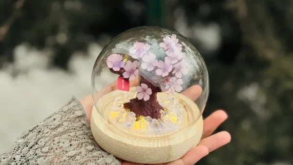 Sakura İşıqlı Kolba Suvenir – 10 sm - Grido hədiyyə mağazası