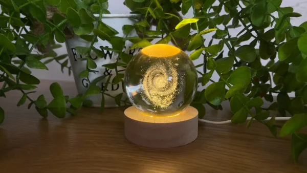 Saman Yolu İşıqlı Kristal Kürə (Kiçik 5.5 x 7.5 sm) - Grido hədiyyə mağazası