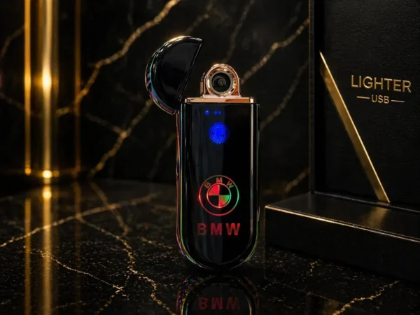 Sensorlu USB Alışqan BMW Bənövşəyi Loqolu 902 – Elektrikli, Şarjlı, Premium Dizayn - Grido hədiyyə mağazası
