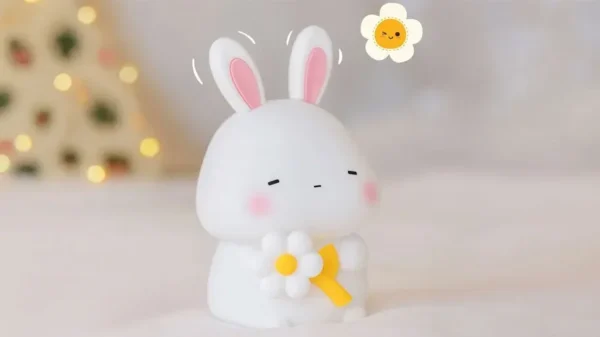 Sevimli Dovşan Silikon LED Lampa - Grido hədiyyə mağazası