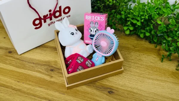 Şirin Dovşan Hədiyyə Seti Gift Box - Grido hədiyyə mağazası