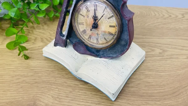 Skripka Dizaynlı Retro Masaüstü Saat (25 × 15 sm) - Grido hədiyyə mağazası