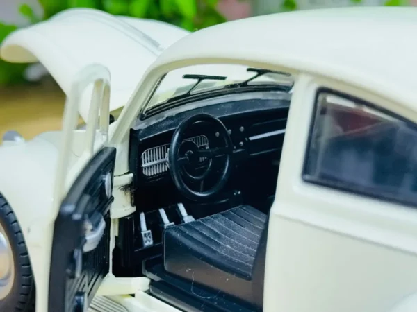 Volkswagen Beetle Klassik Ağ Model – Metal Maket - Grido hədiyyə mağazası