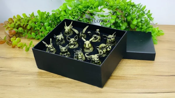 12 Bürc Heyvanlı Premium Rumka Dəsti Bürünc - Grido hədiyyə mağazası