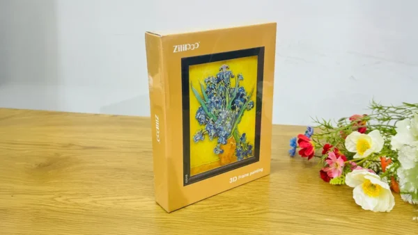 3D Çərçivə –"Irises"Van Gogh 3D Yapışqan Kağızlı - Grido hədiyyə mağazası