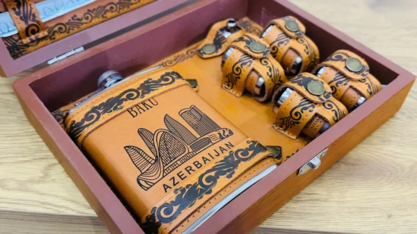 Azerbaijan Dizaynlı Hədiyyəlik Flyaqa Seti - Grido hədiyyə mağazası
