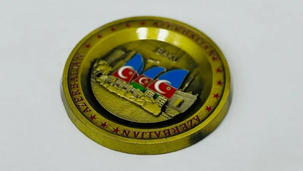 Azərbaycan Medal Formalı Dəmir Maqnit - Grido hədiyyə mağazası