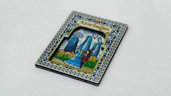 Azərbaycan Ornament Çərçivəli Maqnit (Qız-Oğlan) - Grido hədiyyə mağazası