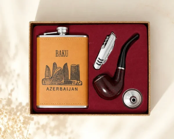Bakı Süni Dəri İçki Hədiyyə Dəsti Bakı Süni Dəri İçki Hədiyyə Dəsti - Grido hədiyyə mağazası