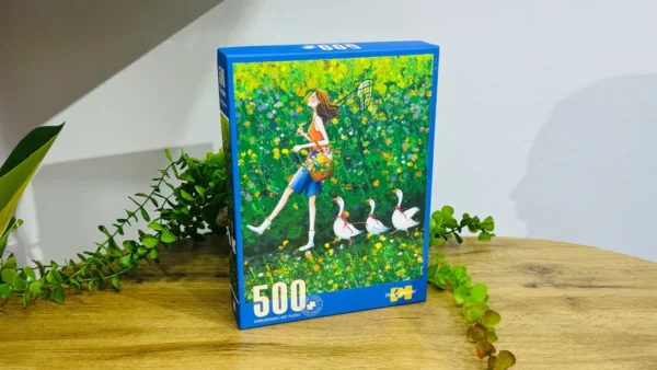 Çiçəklər Arasında Gəzinti Qazlar – 500 Hissə Puzzle - Grido hədiyyə mağazası