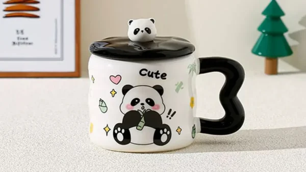 Cute Panda Qapaqlı Keramika Fincan - Grido hədiyyə mağazası