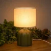 Dekorativ Yaşıl Keramika Masaüstü Lampa – 27 sm - Grido hədiyyə mağazası