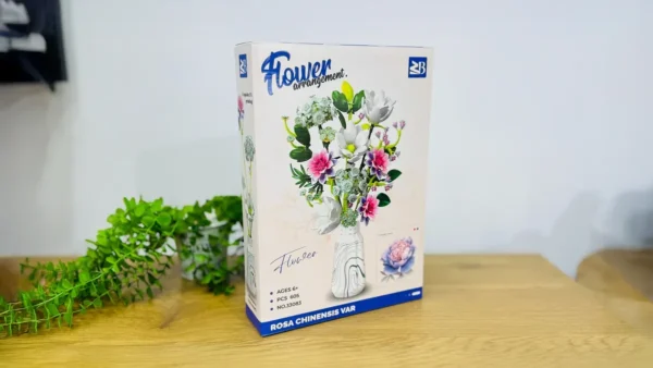 Gül Buketi Güldanlı Konstruksiya Seti – Rosa Chinensis Purple roses 605 Hissə - Grido hədiyyə mağazası