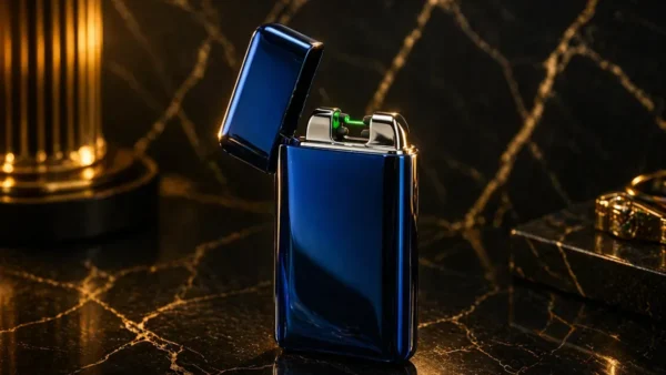Hədiyyəlik Göy 604 USB Şarjlı Elektron Alışqan , Küləyə Davamlı Metal Çaxmaq - Grido hədiyyə mağazası