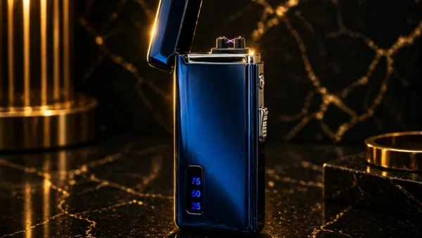 Hədiyyəlik Göy 607 USB Şarjlı Elektron Alışqan , Küləyə Davamlı Metal Çaxmaq - Grido hədiyyə mağazası