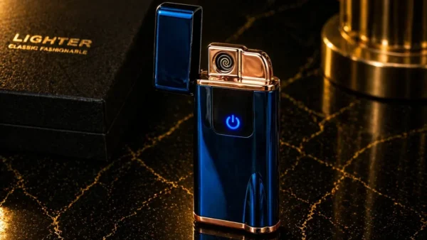 Hədiyyəlik Göy 615 USB Şarjlı Elektron Alışqan , Küləyə Davamlı Metal Çaxmaq - Grido hədiyyə mağazası