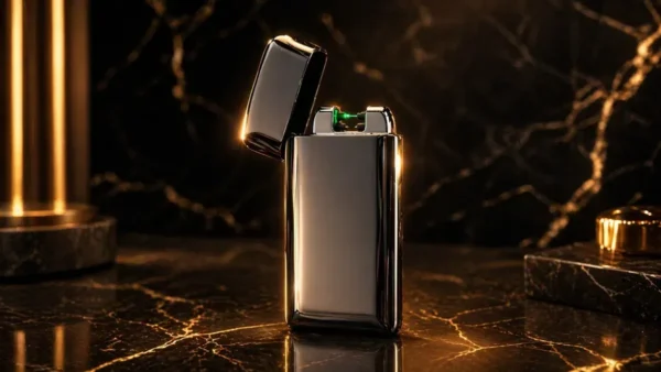 Hədiyyəlik Gümüşü 604 USB Şarjlı Elektron Alışqan , Küləyə Davamlı Metal Çaxmaq - Grido hədiyyə mağazası