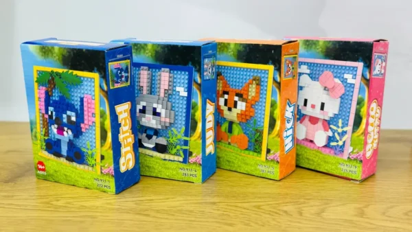 Hello Kitty Pixel Art Konstruksiya Seti (275 hissə) Çərçivə - Grido hədiyyə mağazası