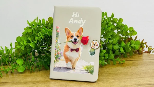 Hi Andy Gül Corgi Dizaynlı Bloknot - Grido hədiyyə mağazası
