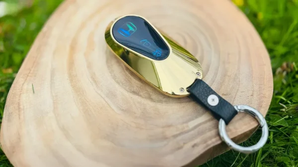 Honda Dizayn Elektron Alışqan 601 Qızılı – USB Şarjlı Açar Brelok, Windproof Elektrikli Lighter - Grido hədiyyə mağazası