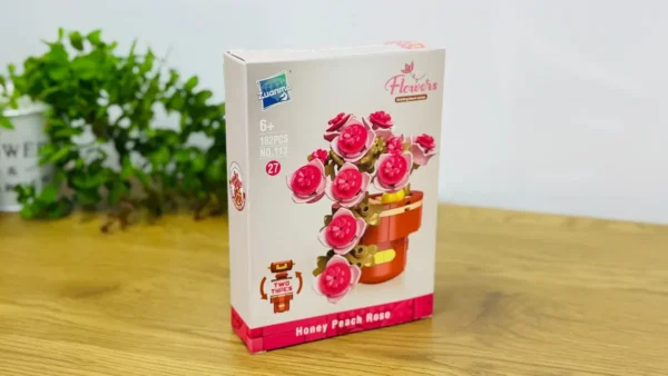 Honey Peach Rose Konstruksiya Gül Dəsti 162 Hissə 113-27 - Grido hədiyyə mağazası