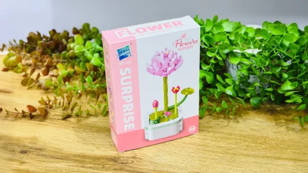 Lotus (Nilufər) Çiçəyi – Konstruksiya Seti 100+ Hissə - Grido hədiyyə mağazası