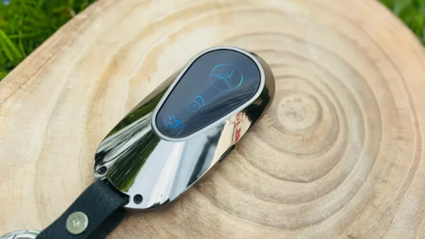 Mercedes-Benz Dizayn Elektron Alışqan Gümüşü 601– USB Şarjlı Açar Breloq, Elektrikli Lighter (Silver Metal) - Grido hədiyyə mağazası