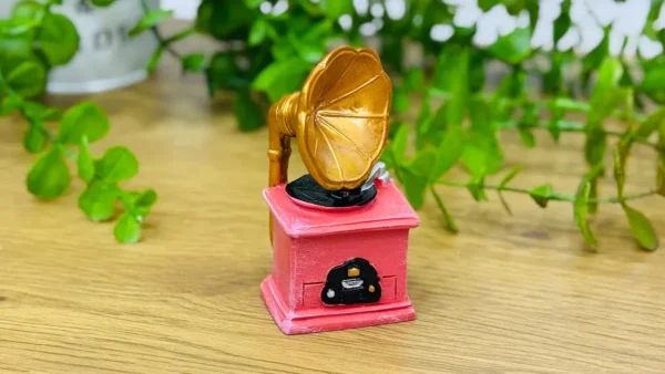Mini Çəhrayı Qramafon Suvenir 9 x 3,5 Sm - Grido hədiyyə mağazası