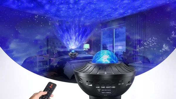 Musiqili Qara Qalaktika Proyektor Lampa (Bluetooth, Pultlu, Okean dalğalı) - Grido hədiyyə mağazası