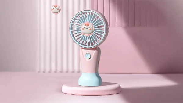 Pişik Çəhrayı Mini Sərinkeş Fan Dairə Başlıq CS1389 - Grido hədiyyə mağazası