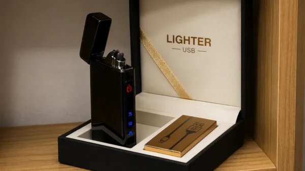 Premium Hədiyyəlik Elektrikli Alışqan 619 Qara– USB İlə Doldurulan, Hədiyyəlik Alışqan - Grido hədiyyə mağazası