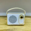 Retro Dizaynlı Ağ Bluetooth Mini Səsucaldıcı - Grido hədiyyə mağazası