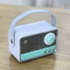 Retro Dizaynlı Bənövşəyi FM Radiolu Bluetooth Mini Səsucaldıcı - Grido hədiyyə mağazası