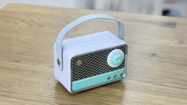 Retro Dizaynlı Bənövşəyi FM Radiolu Bluetooth Mini Səsucaldıcı - Grido hədiyyə mağazası