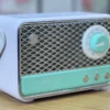 Retro Dizaynlı Bənövşəyi FM Radiolu Bluetooth Mini Səsucaldıcı - Grido hədiyyə mağazası