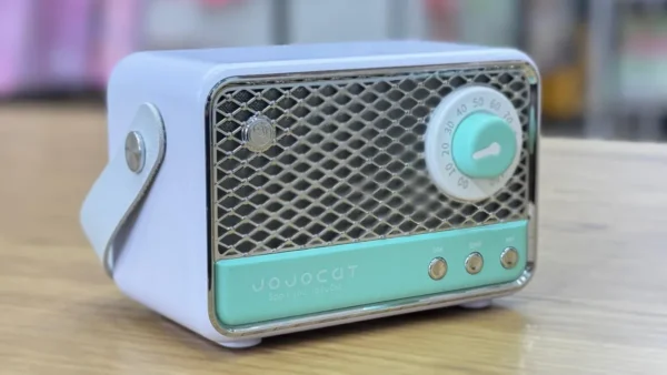 Retro Dizaynlı Bənövşəyi FM Radiolu Bluetooth Mini Səsucaldıcı - Grido hədiyyə mağazası