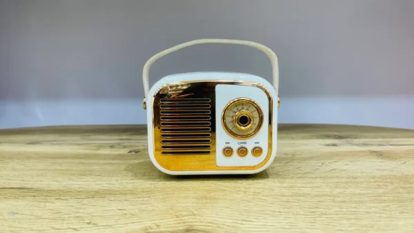 Retro Dizaynlı Krem Bluetooth Mini Radio Səsucaldıcı - Grido hədiyyə mağazası