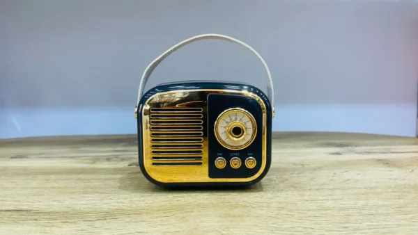 Retro Dizaynlı Qara Bluetooth Mini Radio Səsucaldıcı - Grido hədiyyə mağazası