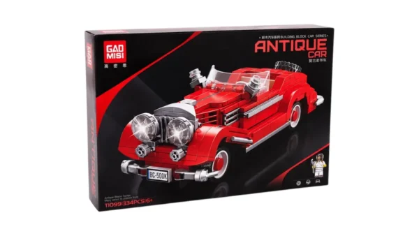 Retro Qırmızı Avtomobil Konstruksiya Dəsti Antique Car 334 Hissə - Grido hədiyyə mağazası