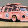 Retro Stil Çəhrayı Metal Avtobus Maketi - Grido hədiyyə mağazası