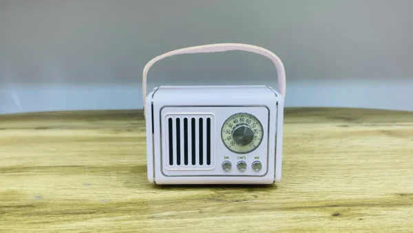 Retro Üslublu Çəhrayı FM Radiolu Bluetooth Səsucaldıcı - Grido hədiyyə mağazası