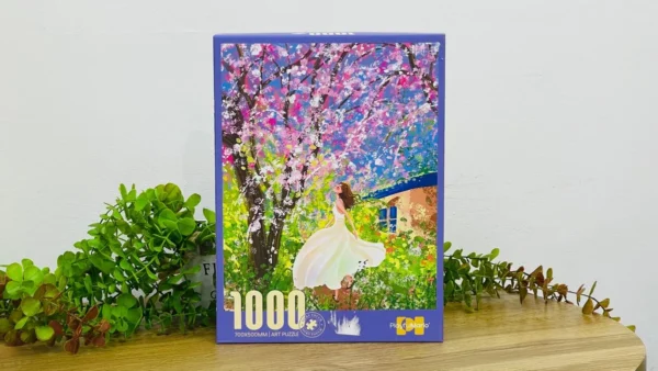 Sakura Ağacı Və Qız – 1000 Hissə Puzzle - Grido hədiyyə mağazası