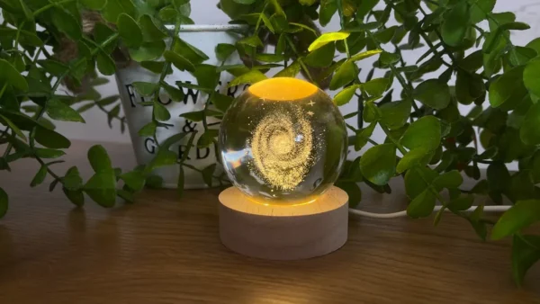 Saman Yolu İşıqlı Kristal Kürə (Kiçik 5.5 x 7.5 sm) - Grido hədiyyə mağazası