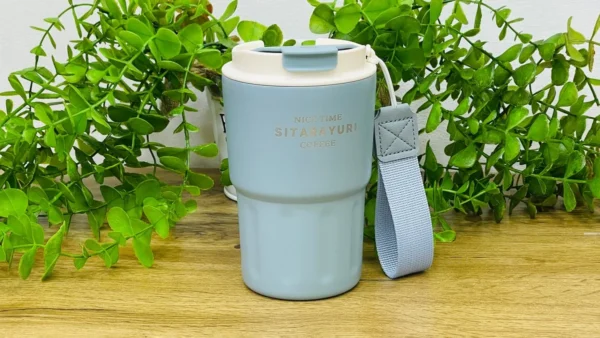 Sitarayuri Paslanmaz Polad Termos Kupa Mavi– Daşıma Kəmərli (360 ml) - Grido hədiyyə mağazası