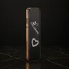 USB Şarjlı Elektron Alışqan Qara 6038, Sensorlu Alışqan, Metal Alışqan, Küləyə Davamlı Alışqan, Hədiyyəlik Alışqan (Love Dizayn) - Grido hədiyyə mağazası